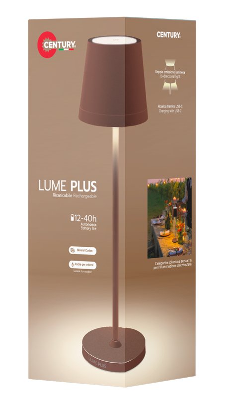 EAN 9090171019063 - CENTURY LUME PLUS lámpara de mesa 2,2 W LED F Marrón imagen 3
