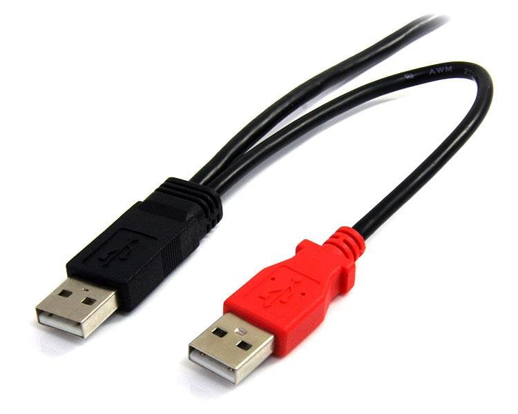 EAN 0065030839174 - StarTech.com USB2HABMY6 cable USB Mini-USB B 2 x USB A 0,48 Gbit/s Negro, Rojo imagen 2
