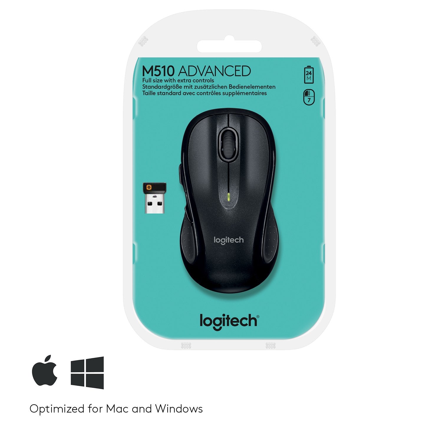 EAN 4054554528189 - Logitech M510 ratón RF inalámbrico Laser imagen 8