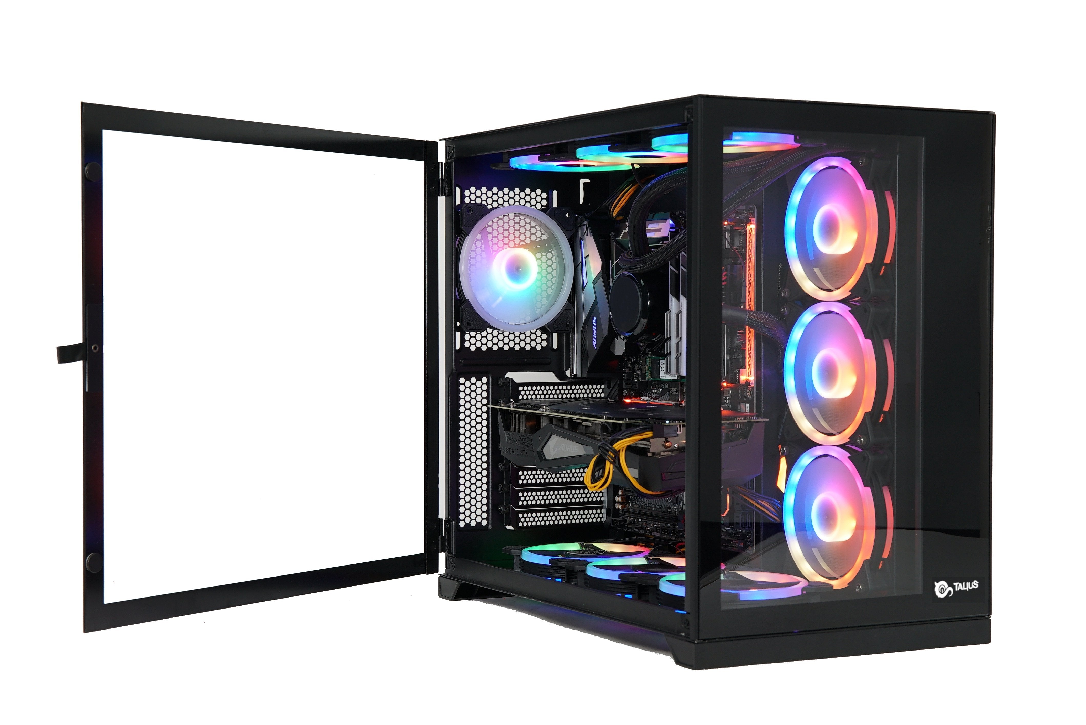 Talius Caja Atx Gaming Zeus Black Rgb Cristal Templado Usb 3.0