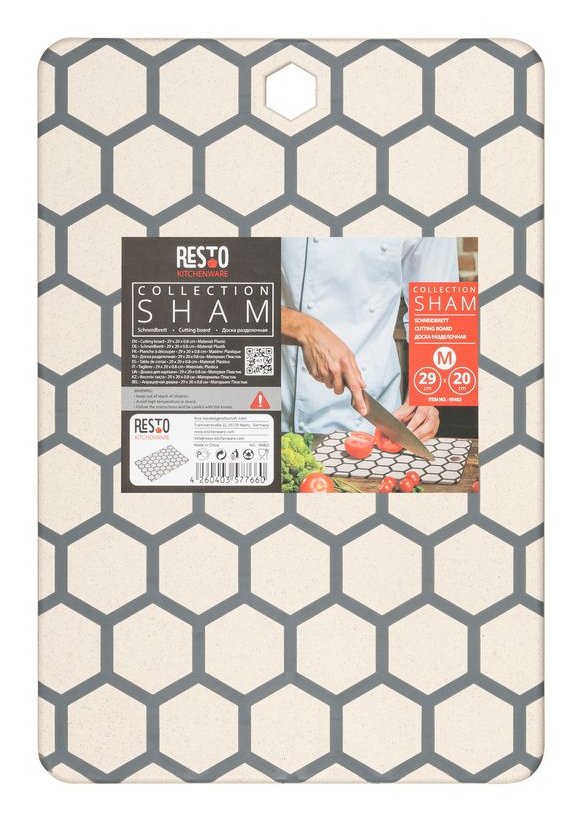 EAN 4260403577660 - Resto Kitchenware 95402 tabla de cocina para cortar Rectangular Plástico Gris, Blanco imagen 9