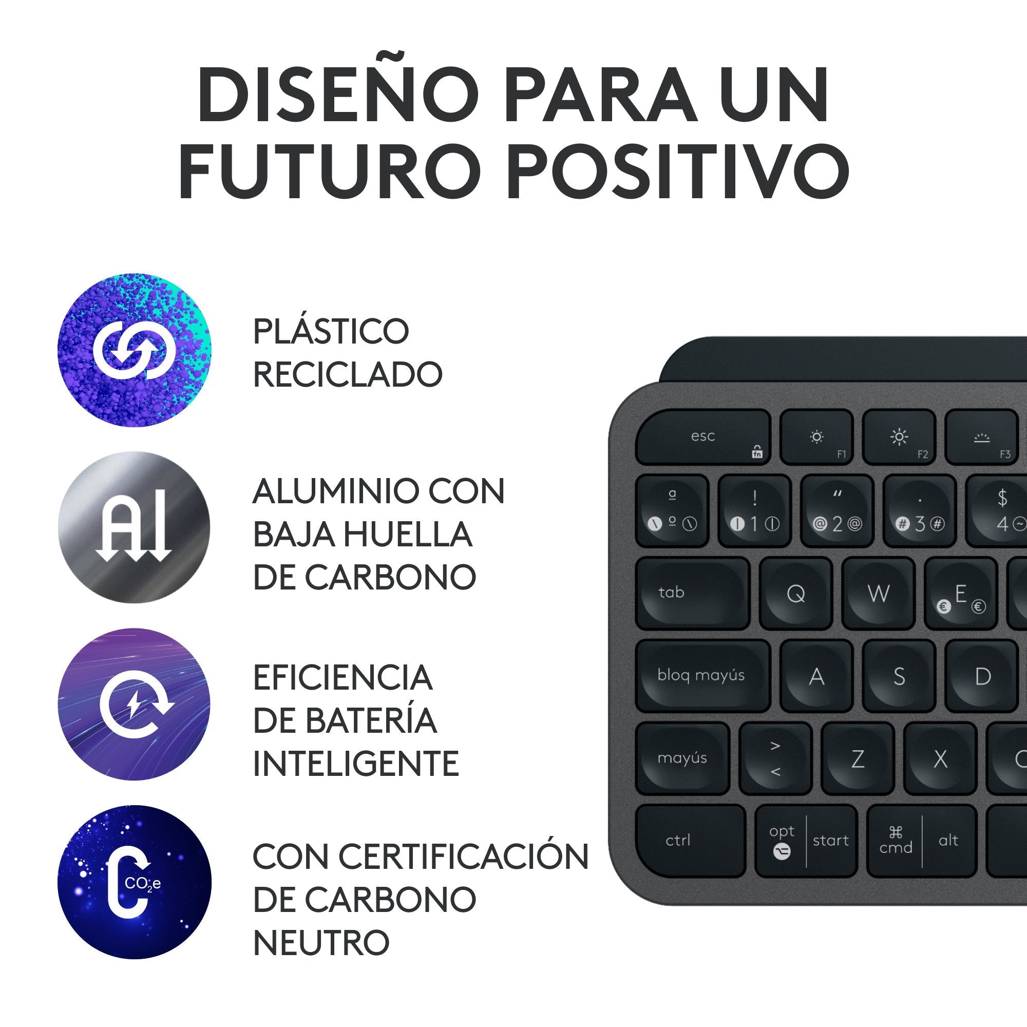 EAN 5099206112452 - Logitech 920-011610 teclado Ratón incluido Oficina RF Wireless + Bluetooth QWERTY Español Grafito imagen 15
