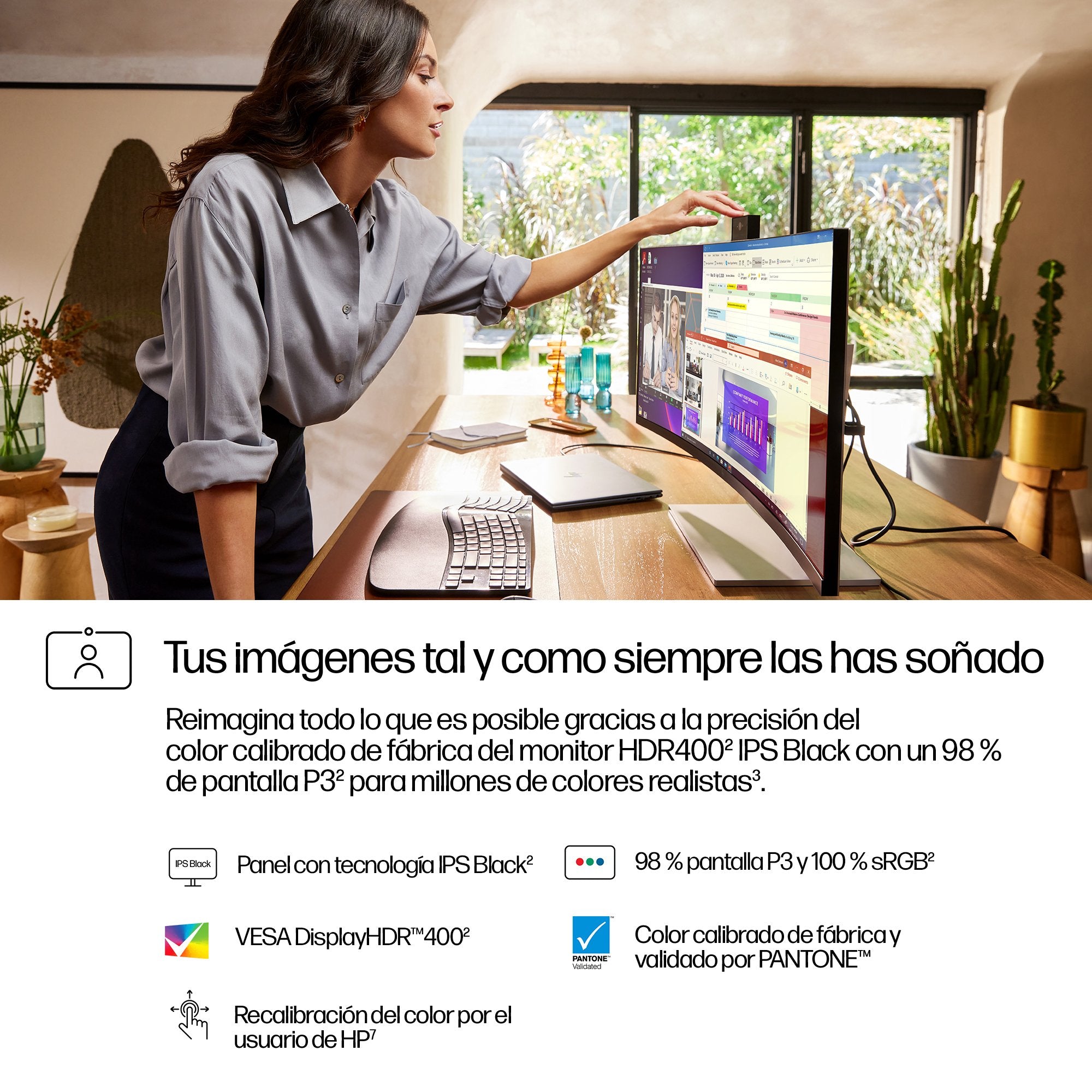 EAN 5715063476635 - HP Series 7 Pro 734pm pantalla para PC 86,4 cm (34") 3440 x 1440 Pixeles Wide Quad HD LCD Gris imagen 7