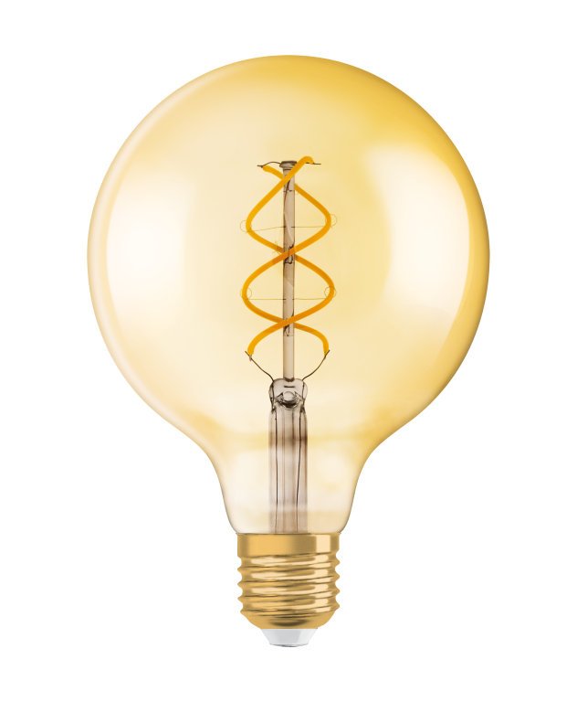 Ledvance Osram Vintage 1906 - Bombilla Con Led-Filament - Form: Kugel - Transparente Finish - E27 - 4 W (Equivalente 28 W)