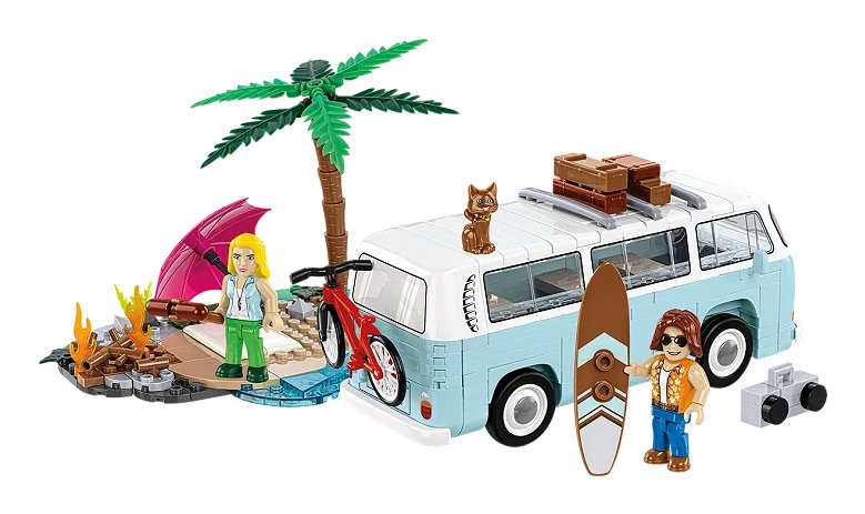Cobi Volkswagen T2at2a Station Wagon, Escala De Juguetes De Construcción 1:35 Cobi-24617