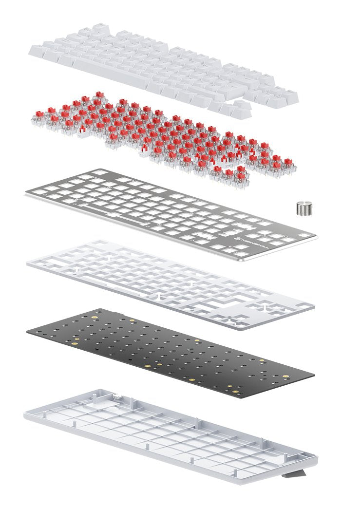 Teclado Español Newskill Gaming Ns-Kb-Serikev2-Tkl-Ivo Usb Qwerty Blanco