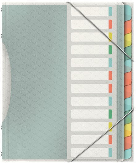 Esselte Clasificador Colour´Ice 12 Separadores 266x320x20 Mm Polipropileno Colores Surtidos