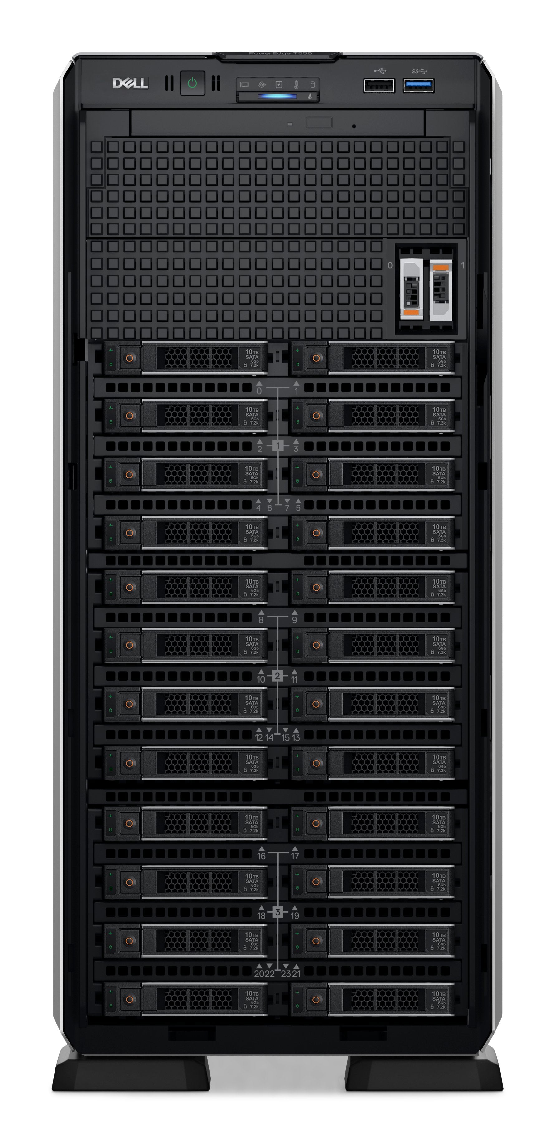 EAN 5397184760420 - DELL PowerEdge T550 servidor 480 GB Torre (5U) Intel® Xeon® Silver 4309Y 2,8 GHz 16 GB DDR4-SDRAM 700 W imagen 3