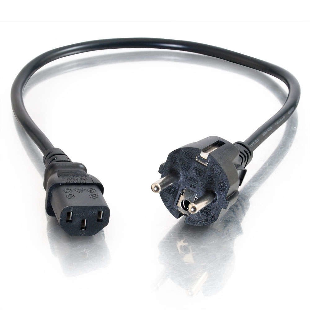 C2g Cable De Alimentación Europeo 16 Awg De 3 M (Iec320c13 A Cee7/7)