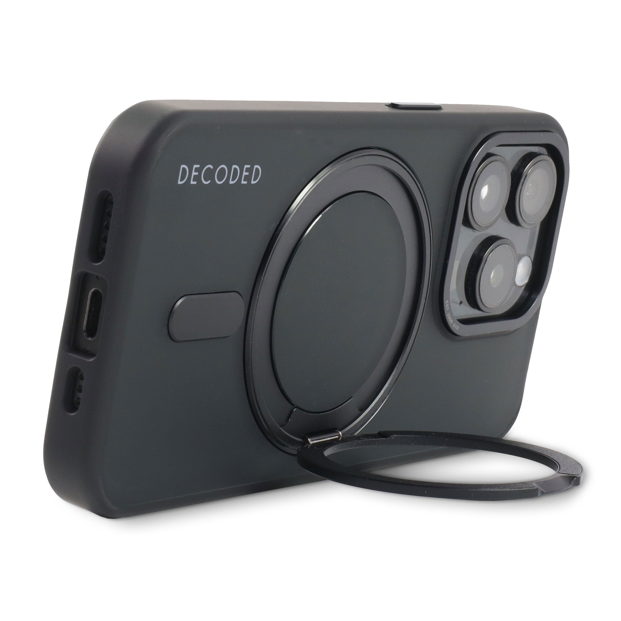 Decoded Recycled Plastic Loop Stand Backcover Ip 15 Plus Black
