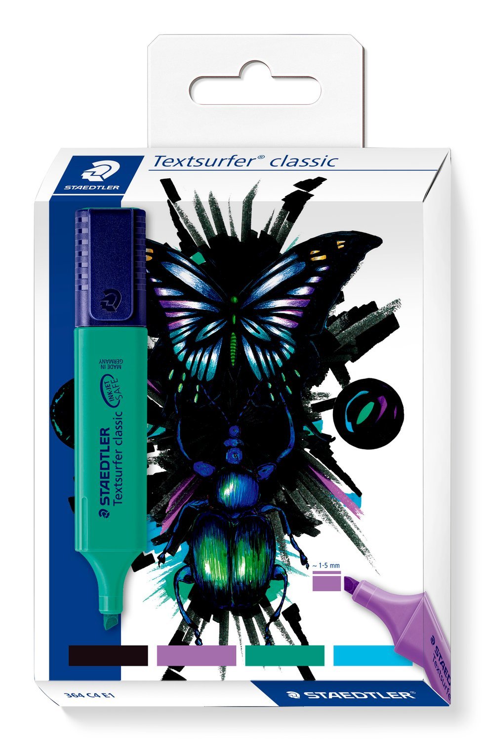 Maedtler Textmarker Classic Cool & Cute Design 4er-Set