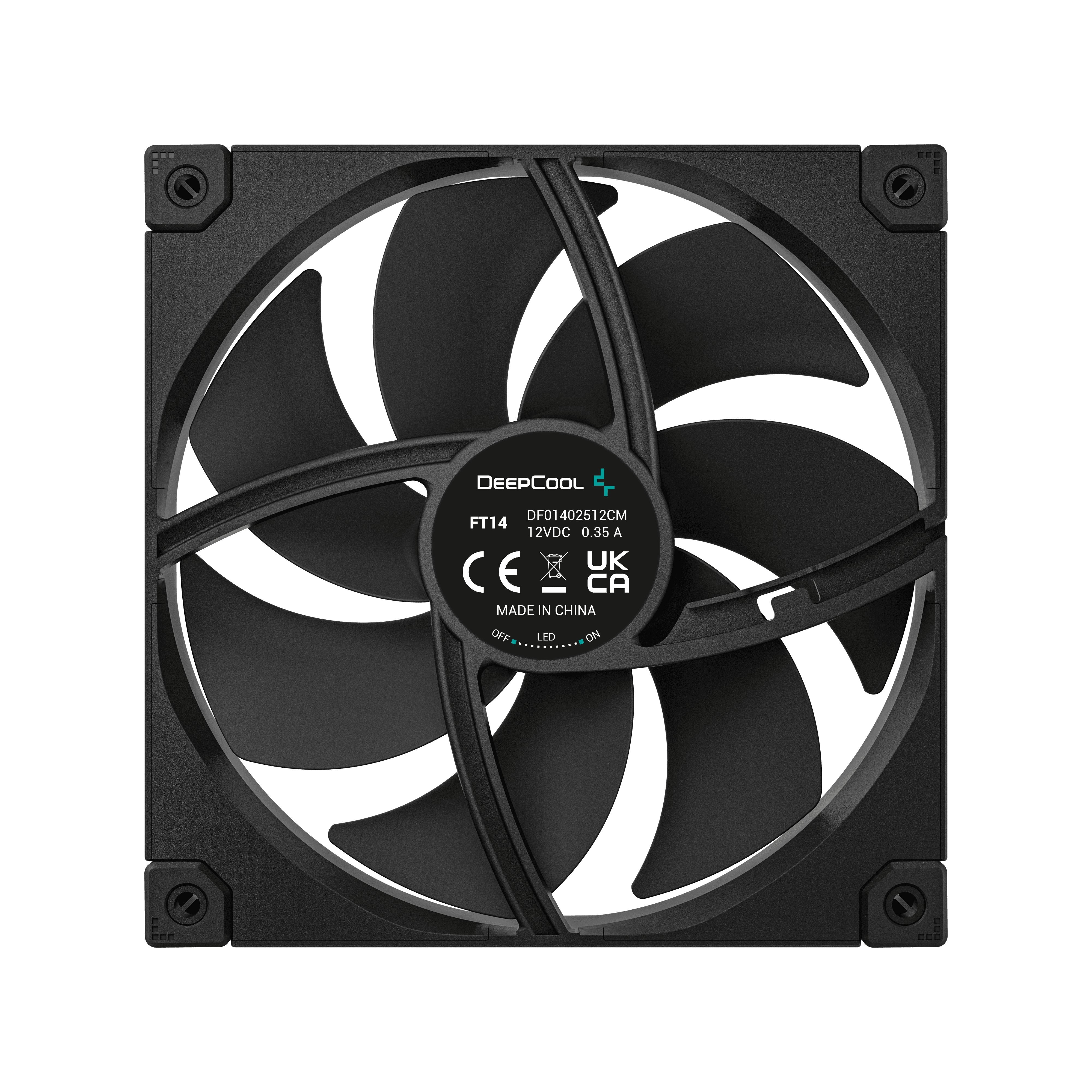 Ventilador Pc Deepcool Ft14 140x140x25 140 Mm R-Ft14-Bkwpn1-G