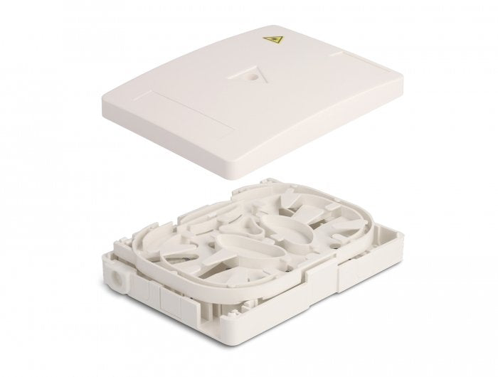 Lwl Anschlussdose Zur Wandmontage Für 2 X Sc Simplex Oder Lc Duplex Weiss