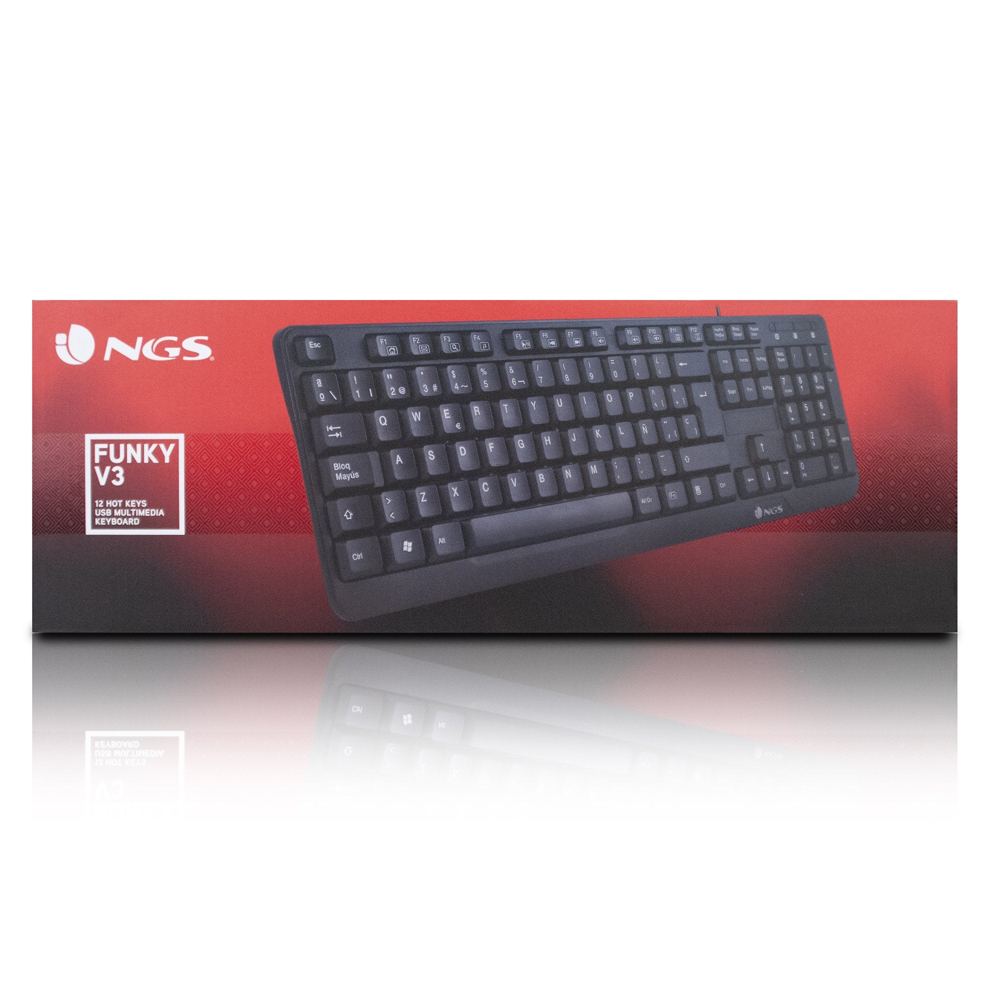EAN 8435430618440 - NGS FunkyV3, QWERTY, PT teclado Hogar USB Portugués Negro imagen 9