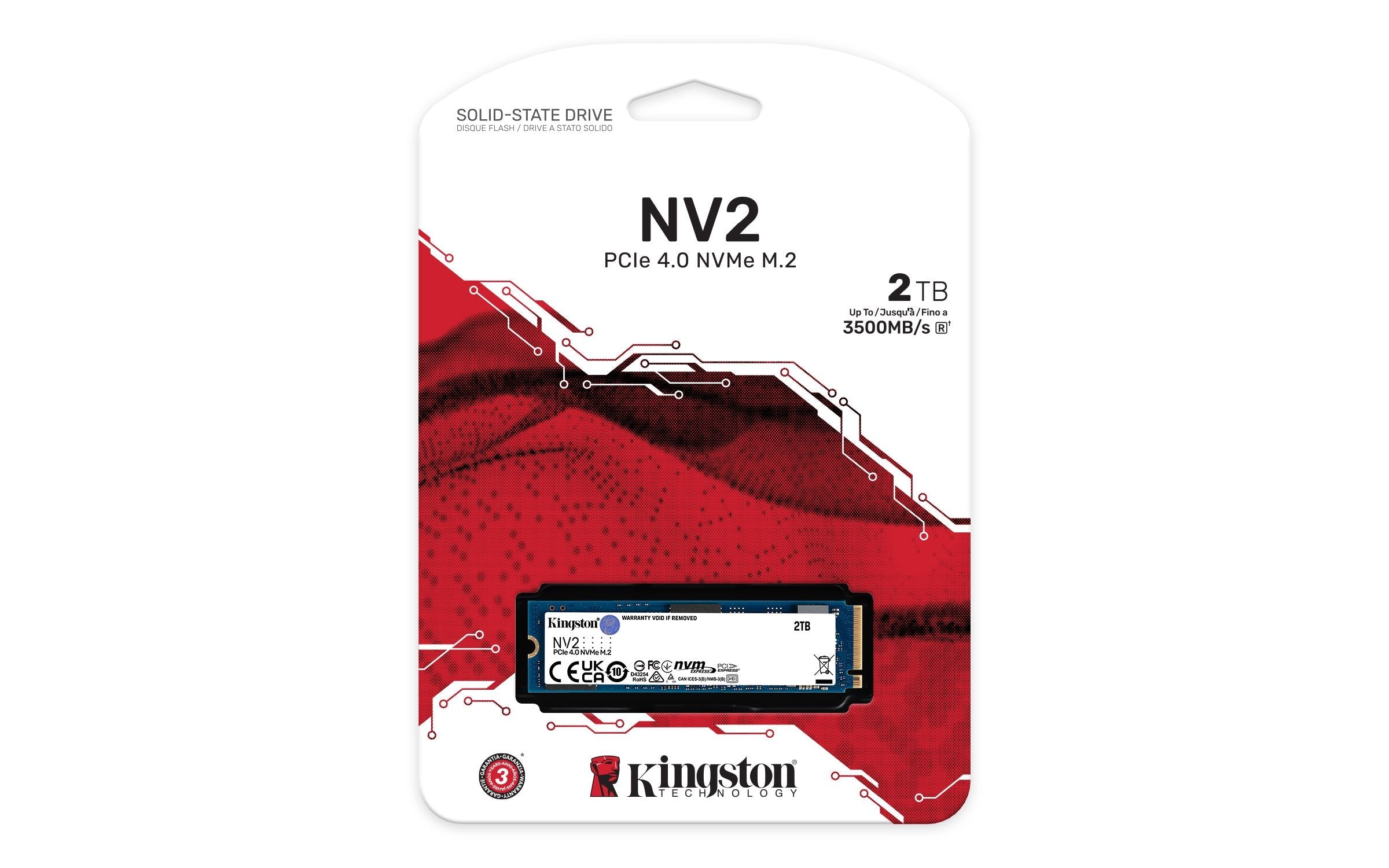 Disco Ssd Kingston Snv2s/2000g Nv2 2tb Pcie Nvme Gen 4.0