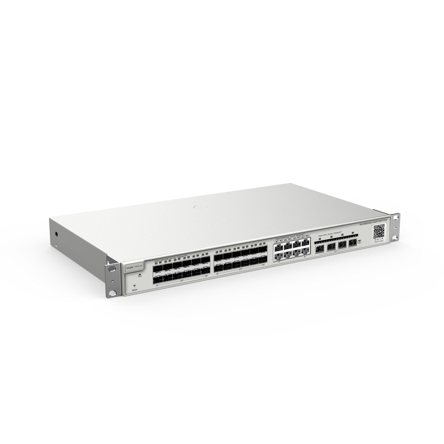 Reyee 24-Port Sfp L2+ Managed 10g Switch, 24 Sfp Slots, 8 Gigabit Rj45 Combo Ports,4 *10g Sfp+ Slot