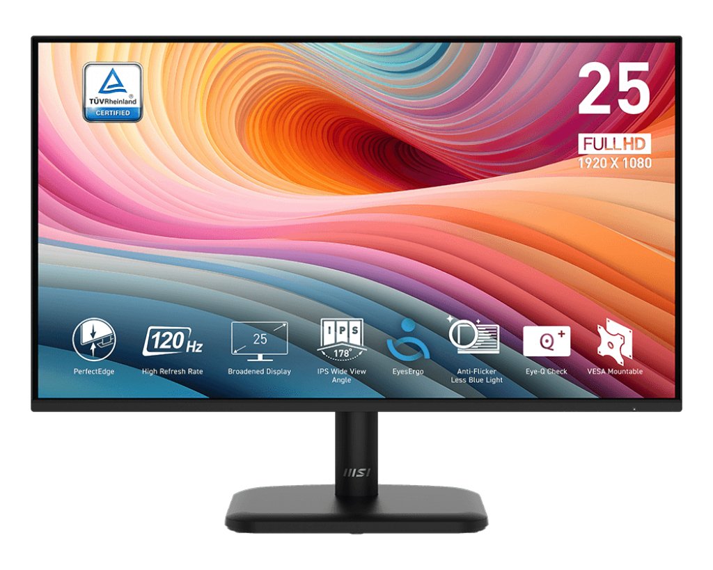 Monitor Msi Pro Mp251lde E2 24.5" 62cm Ips 120hz Hdmi Si-Ware