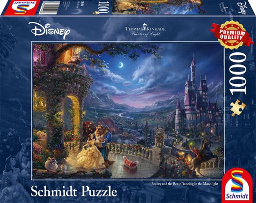 Puzzle Thomas Kinkade: Disney Die Schöne Und Das Biest