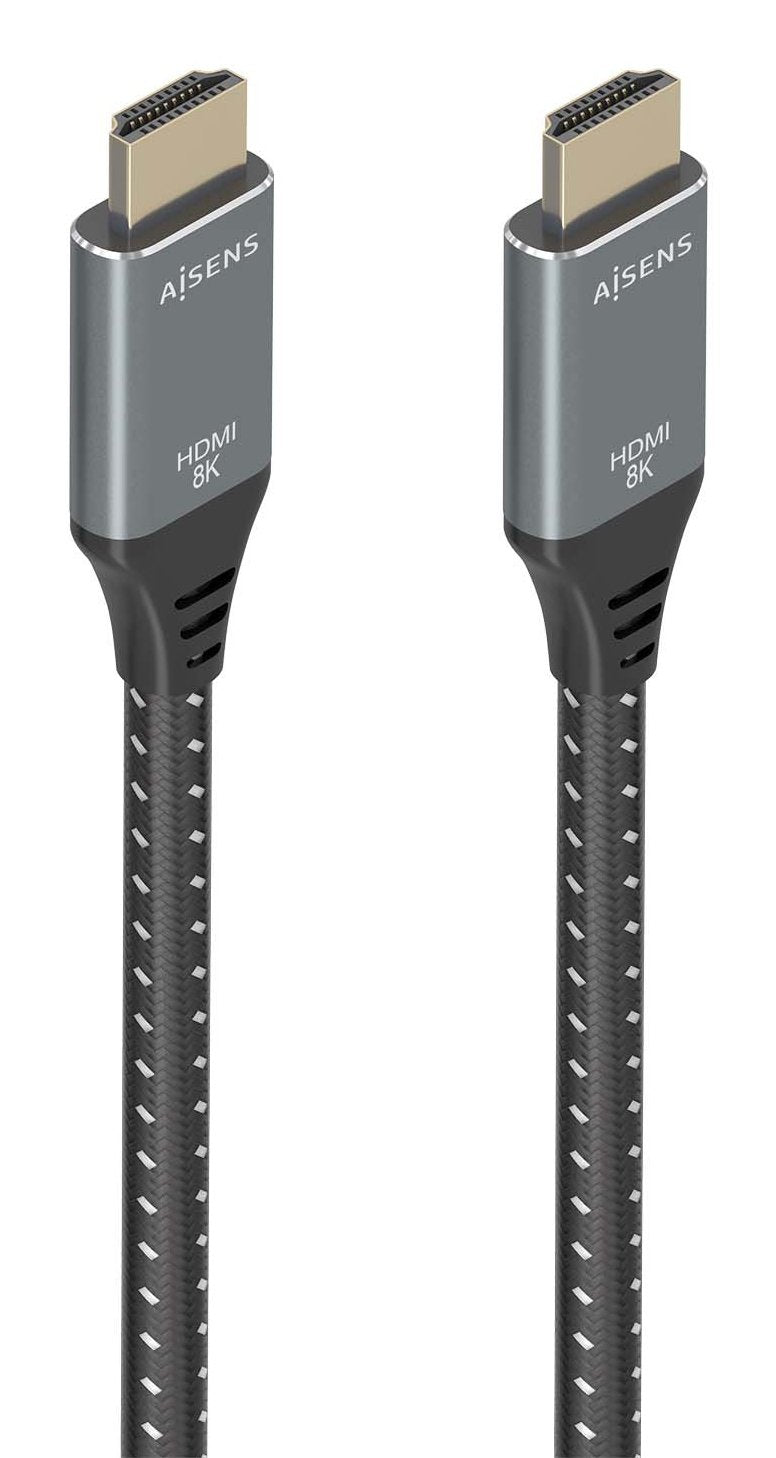 Aisens Cable Hdmi V2.1 Ultra Alta Velocidad / Hec 8k@60hz 48gbps, A/M-A/M, Gris/Negro, 5.0m