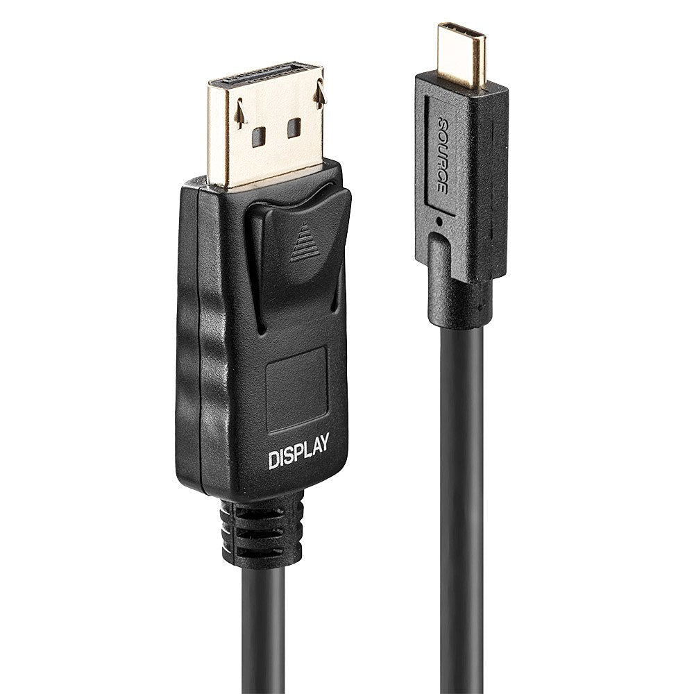 Cable Lindy 43307 Adaptador De De Vídeo 10 M Usb Tipo C Displayport Negro Negro, 10 M, Usb Tipo C, Displayport, Macho, Macho, Derecho