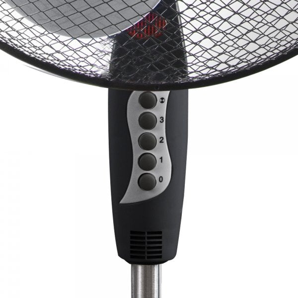 Ventilador De Pie Esperanza Hurricane Ehf001ke 50w 3 Velocidades Oscilación 40cm Negro / Gris