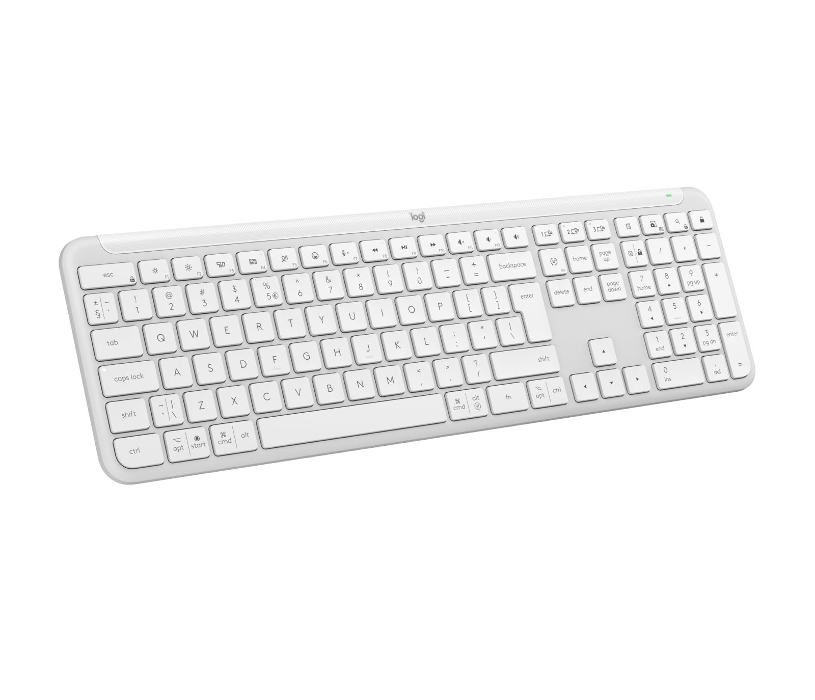 EAN 5099206118805 - Logitech 920-012466 teclado Oficina RF Wireless + Bluetooth QWERTY Internacional de EE.UU. Blanco imagen 1