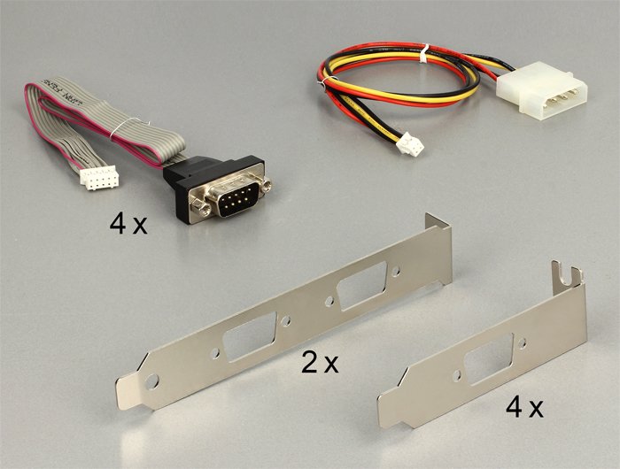 Modul Minipcie I O Pcie Full Size 4 X Seriell Rs-232 Mit Spannungsversorgung