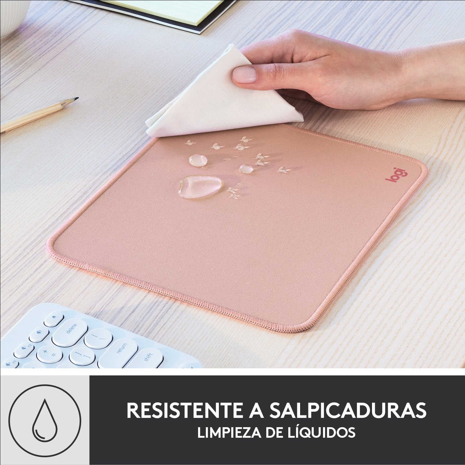 Alfombrilla Logitech Mouse Pad Darker Rose 956-000050