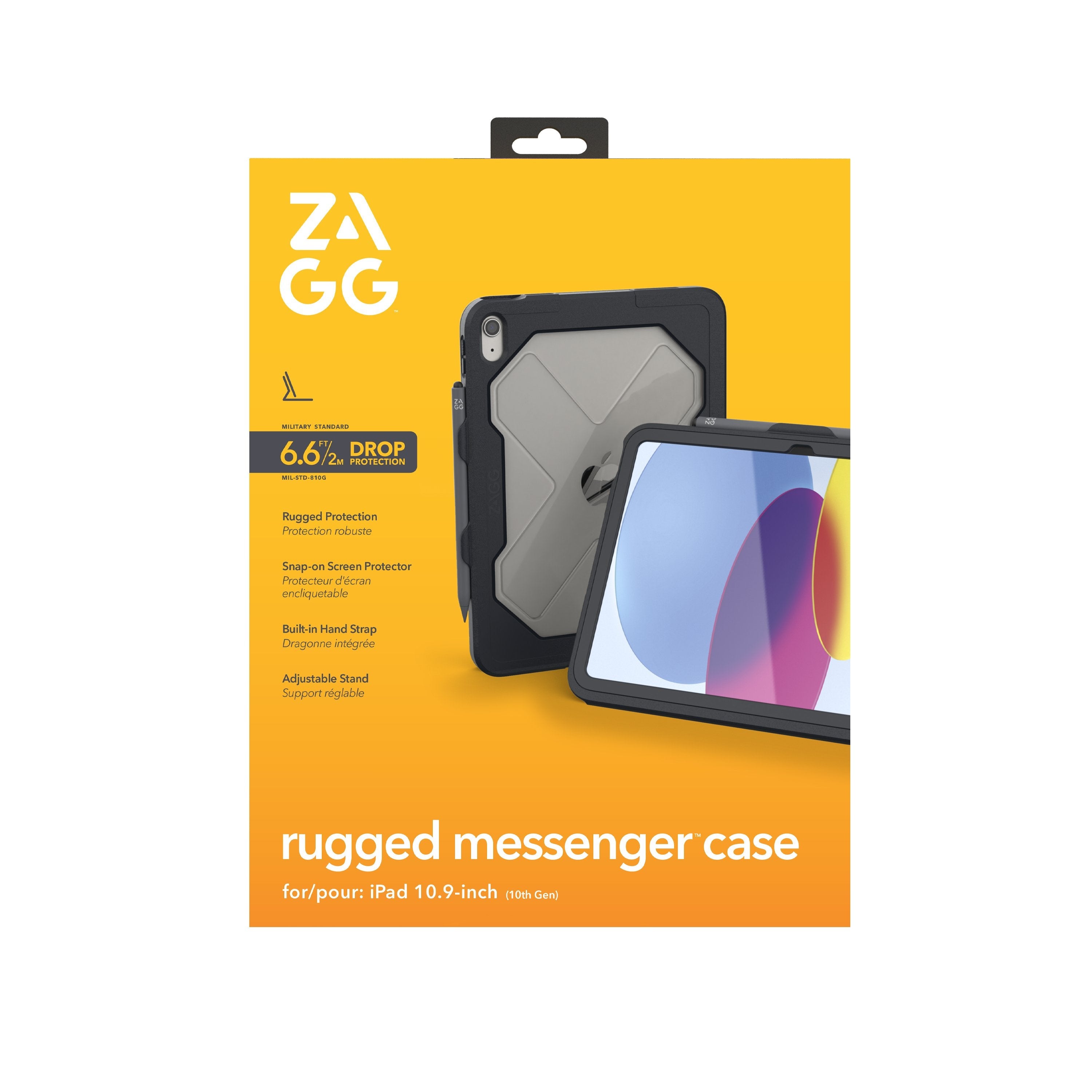 Zagg Case Rugged Messenger Para Ipad 10.9 Zoll Charcoal