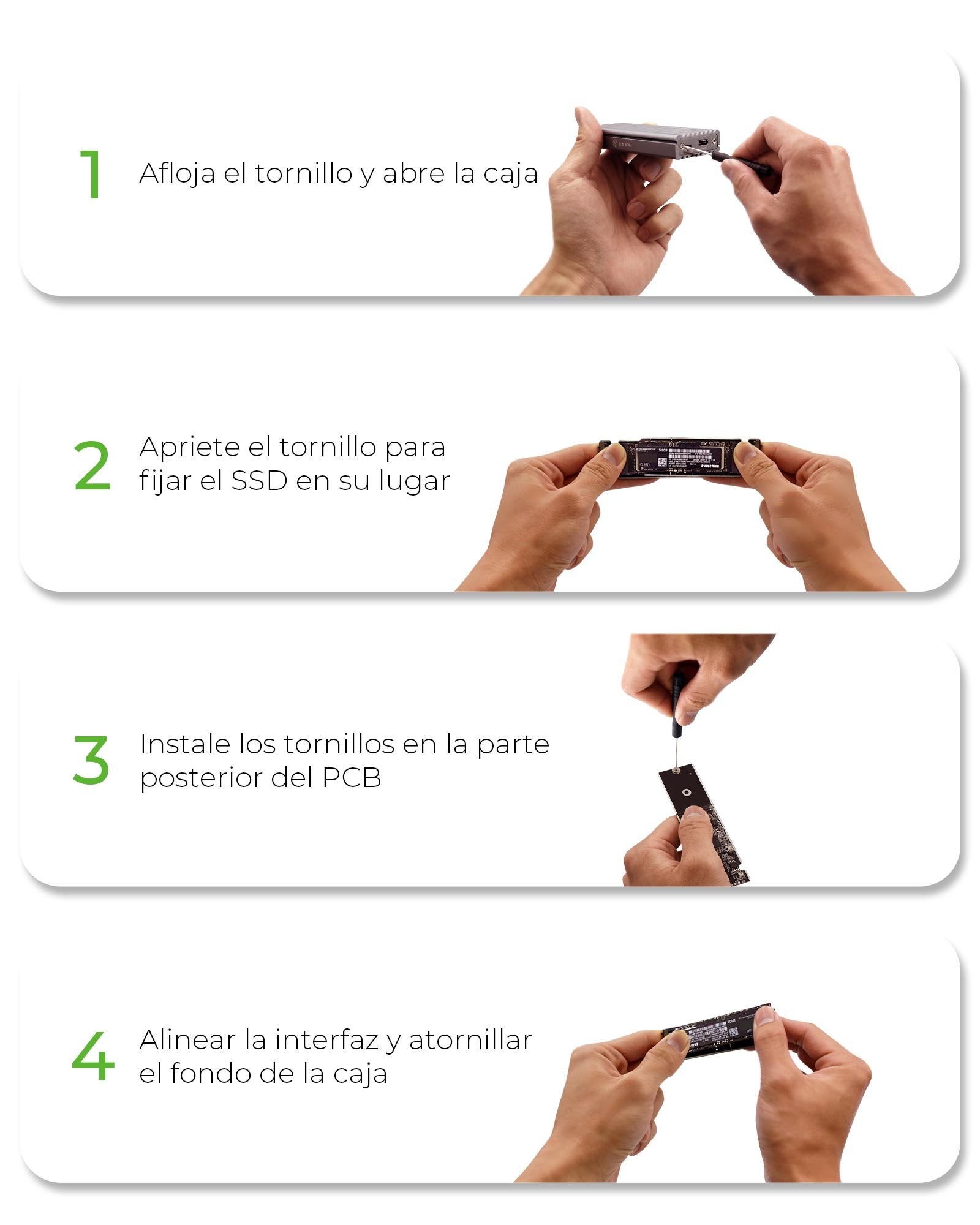 Icy Box Ib-1817m-C31 M.2 Caja Externa Para Unidad De Estado Sólido (Ssd) Gris