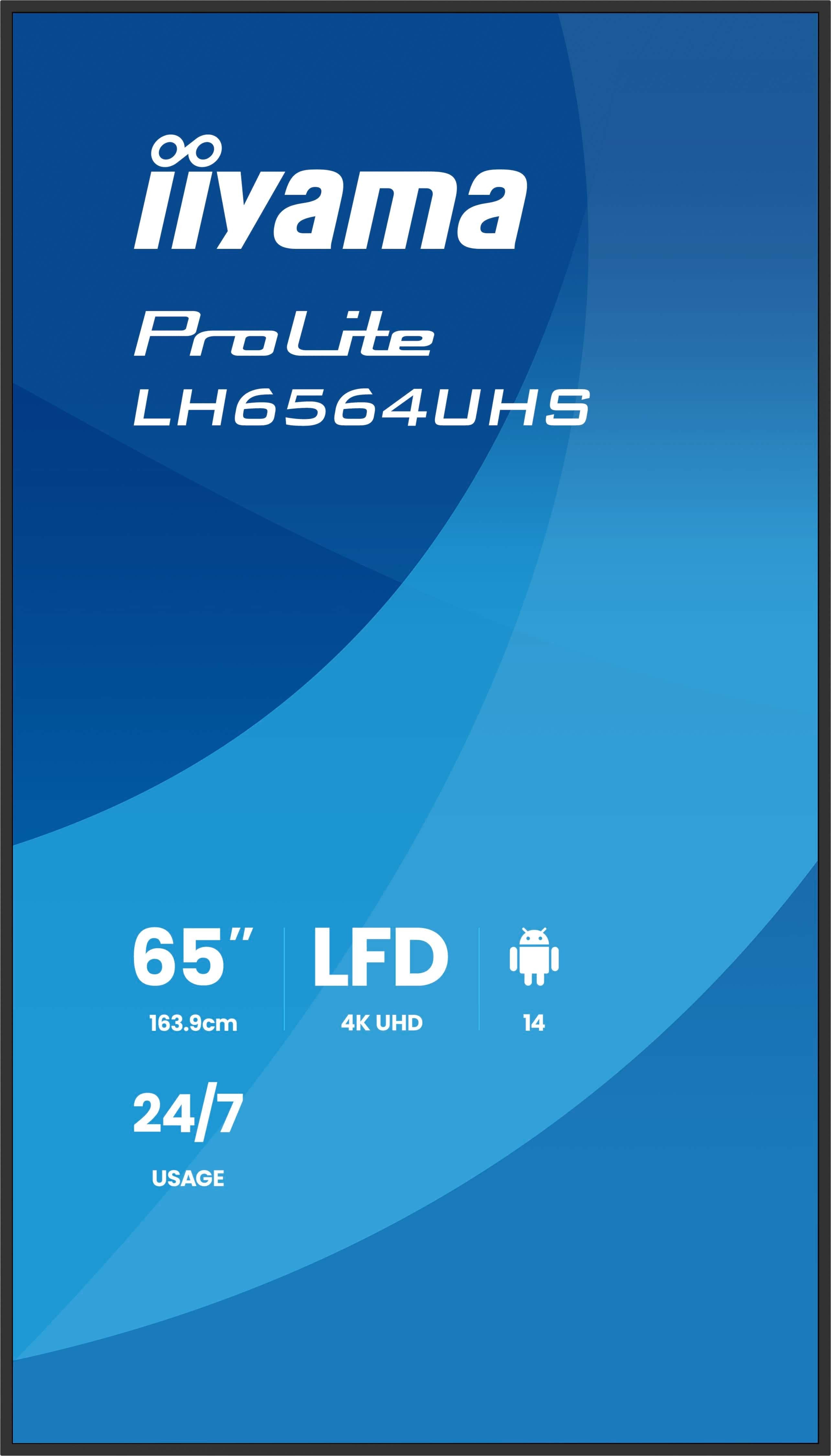 EAN 4948570125326 - iiyama LH6564UHS-B1AG pantalla de señalización Pantalla plana para señalización digital 165,1 cm (65") Wi imagen 3