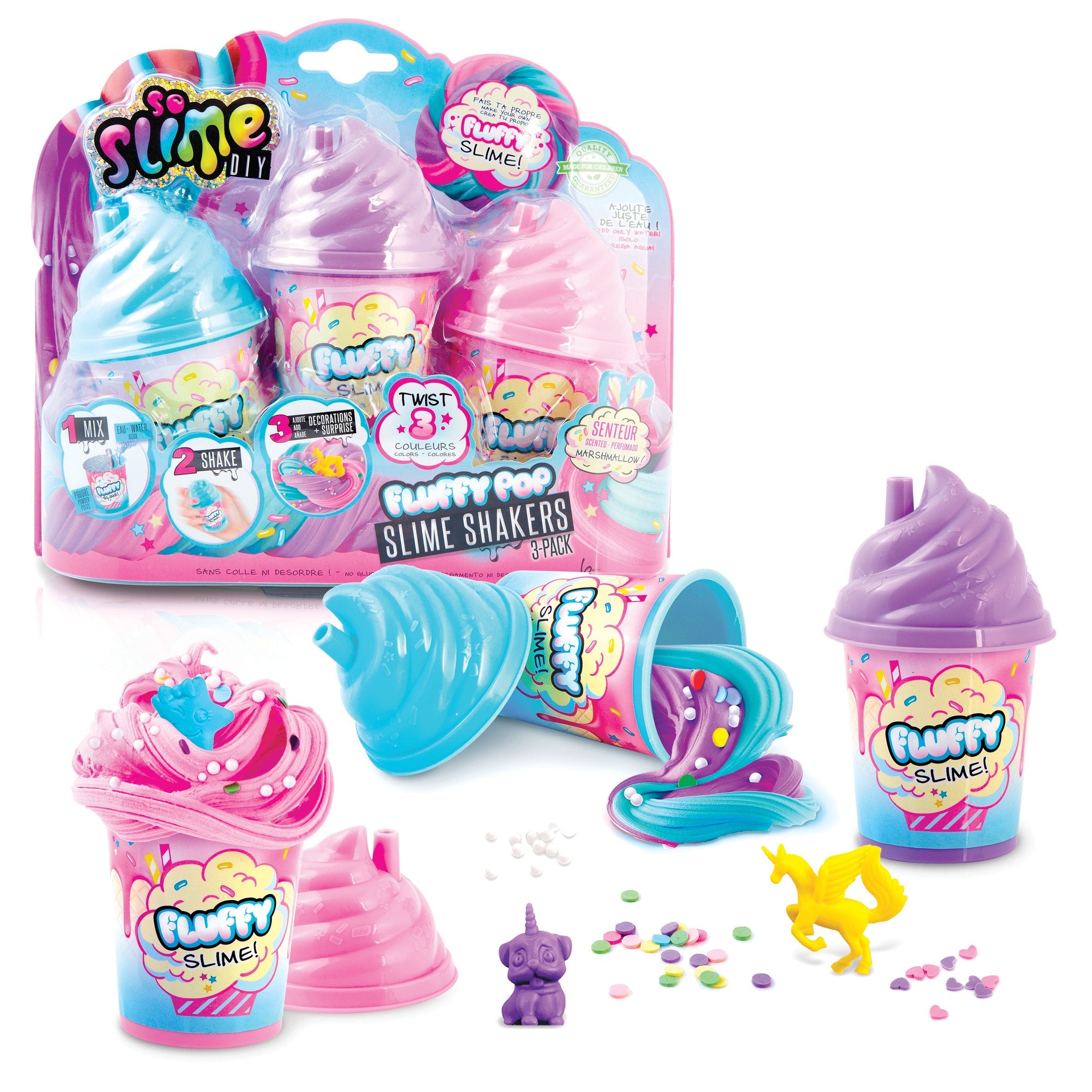 Set 3 Botes Esponjoso Slime Diy