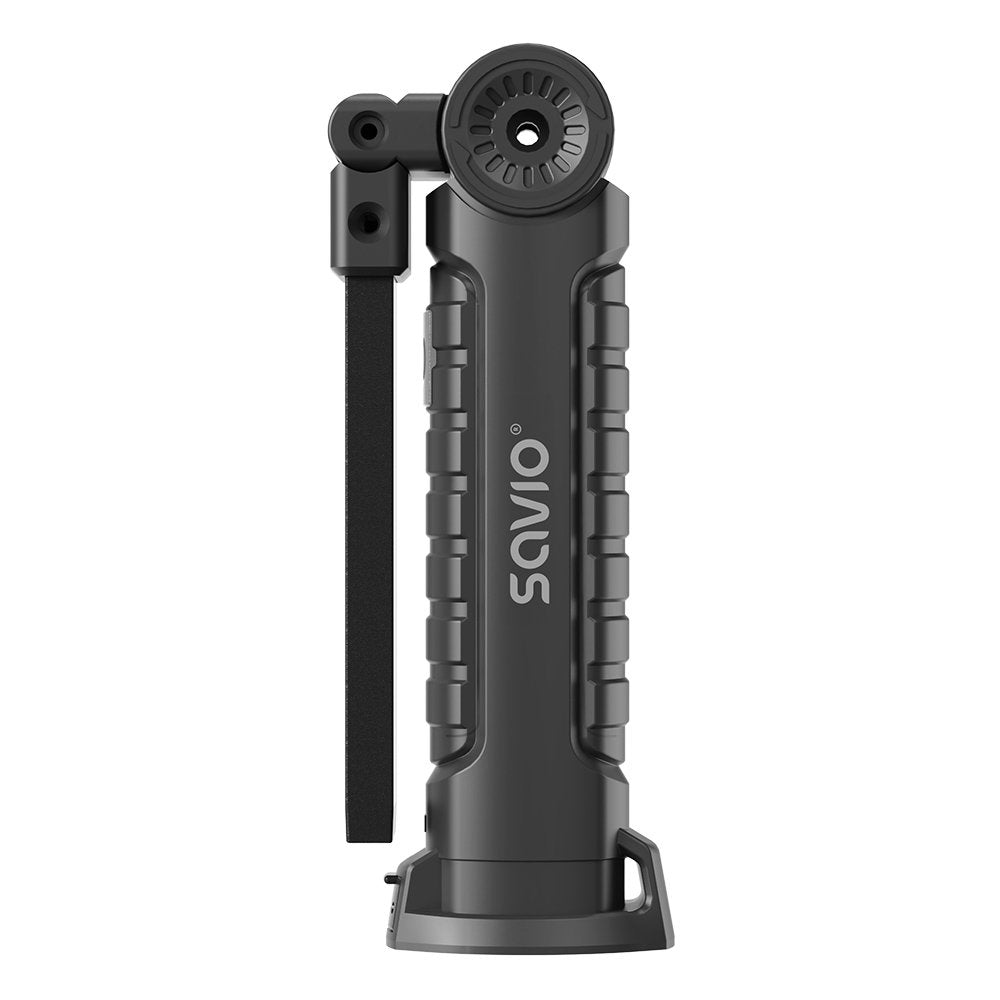 Lámpara De Taller Savio Fl-03 Cob Led 3w Recargable, Usb-C, 150 Lm, Cabezal Giratorio, Imán