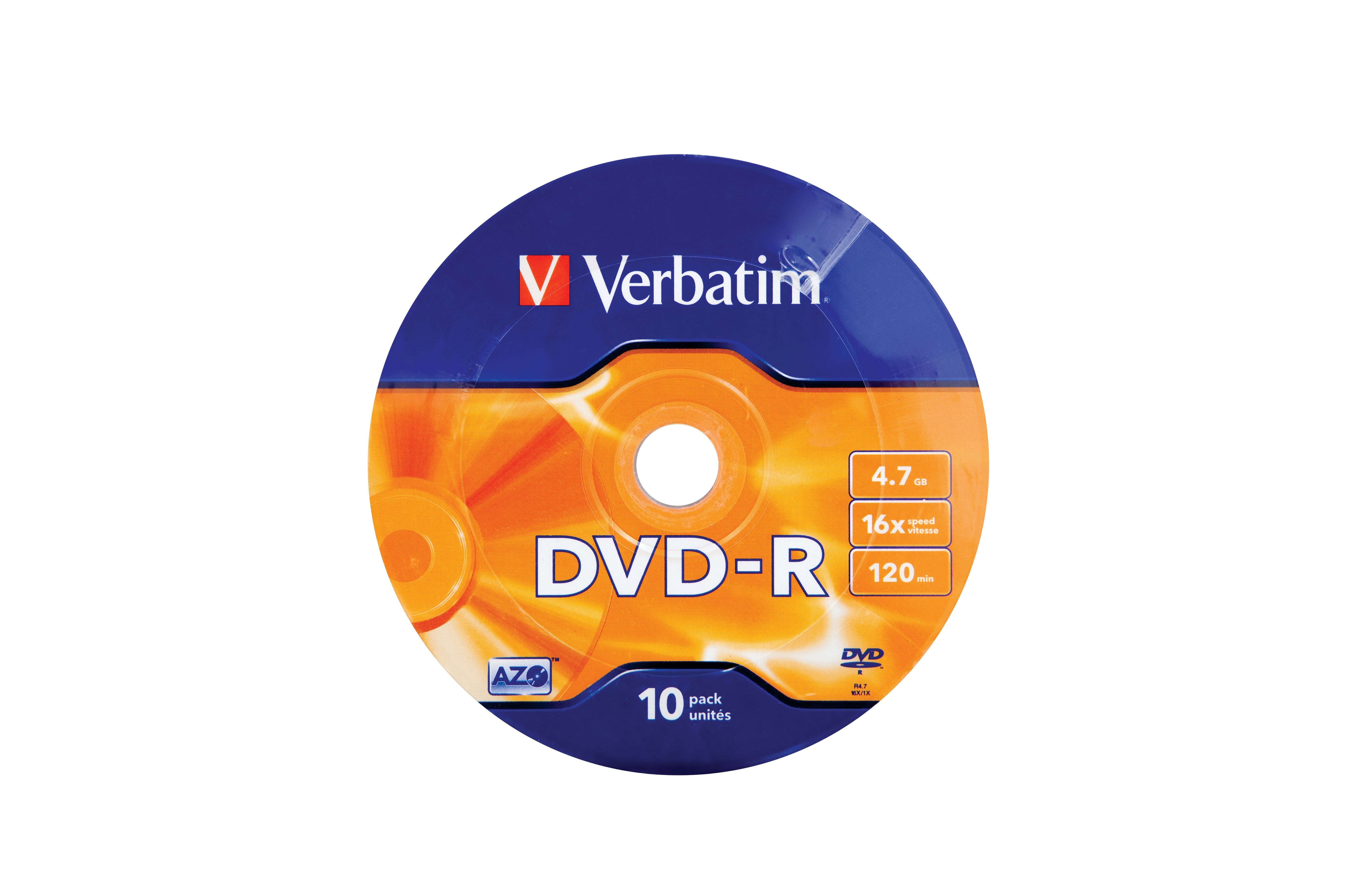 Verbatim Dvd-R Azo 4.7gb 16x Ww Sp 10pk