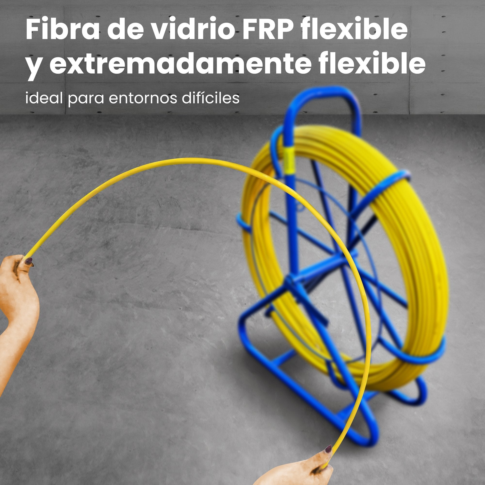 Extralink Pilot 4.5mm 100m Varilla De Tracción De Cable Fibra De Vidrio Frp, D. 4.5mm, L. 100m, Amarillo
