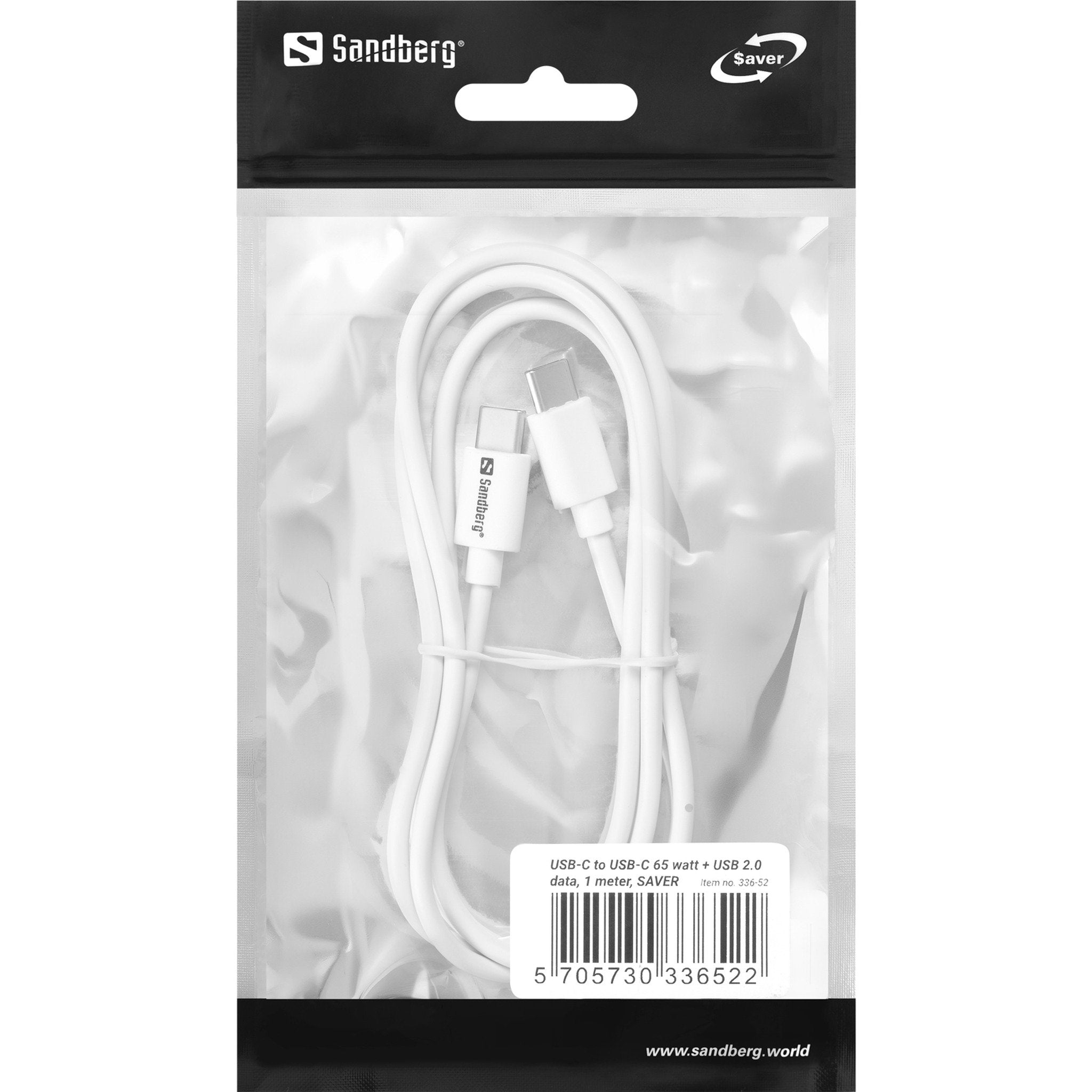 EAN 5705730336522 - Sandberg 336-52 cable USB USB 2.0 USB C Blanco imagen 2