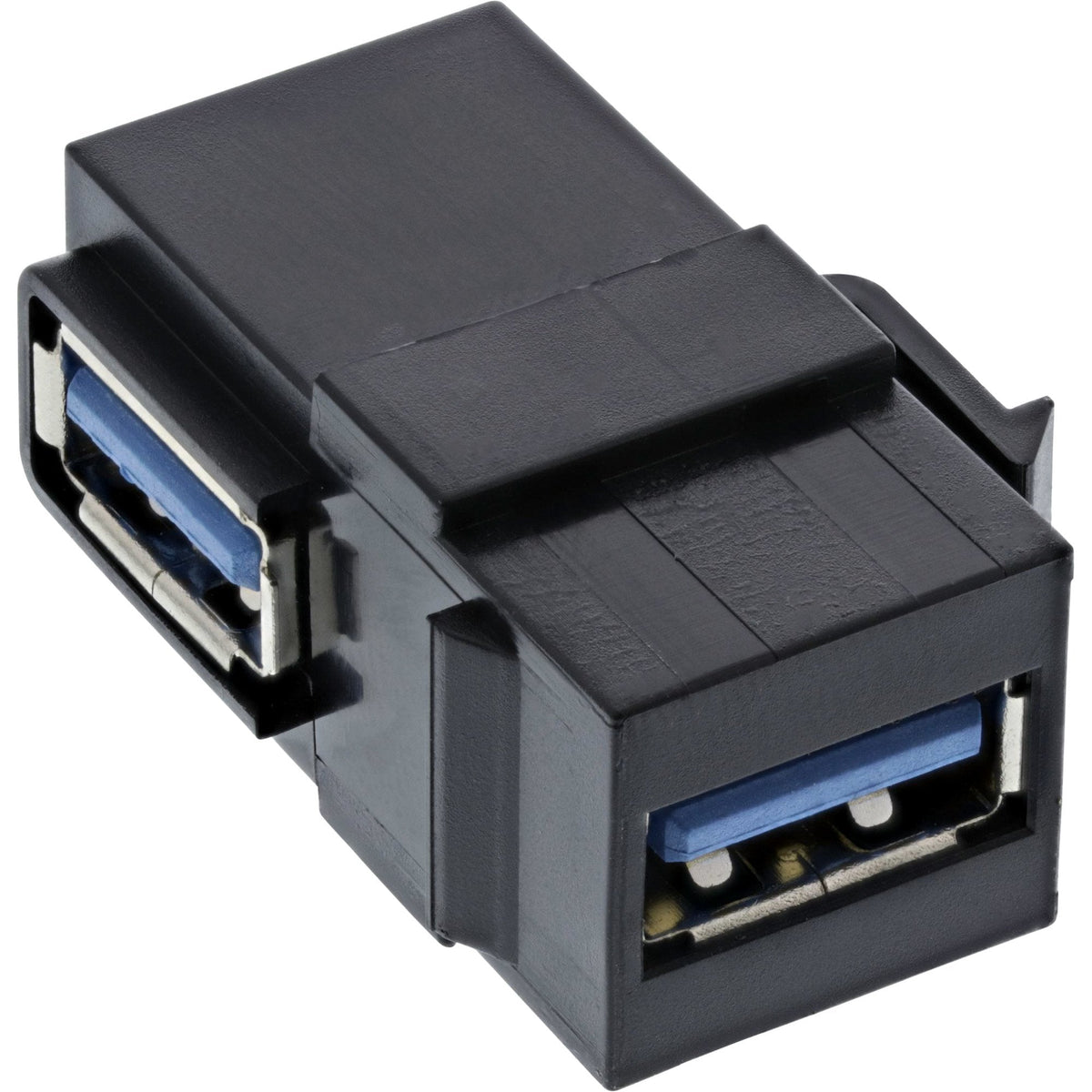 Módulo Snap-In Inline Usb 3.0, Usb-A F/F, Ángulo De 90°, Carcasa Negra