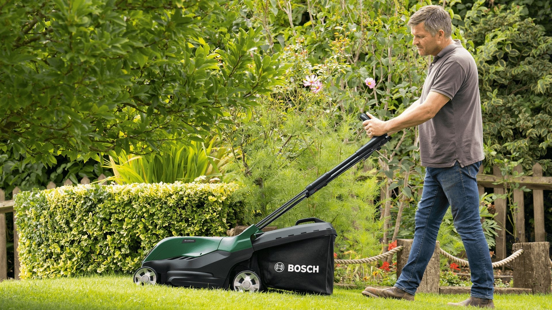 Bosch Powertools Bosch Rasenmäher Advanced Rojoak 36v-44-750 + 6.0ah Akku 06008b9g03
