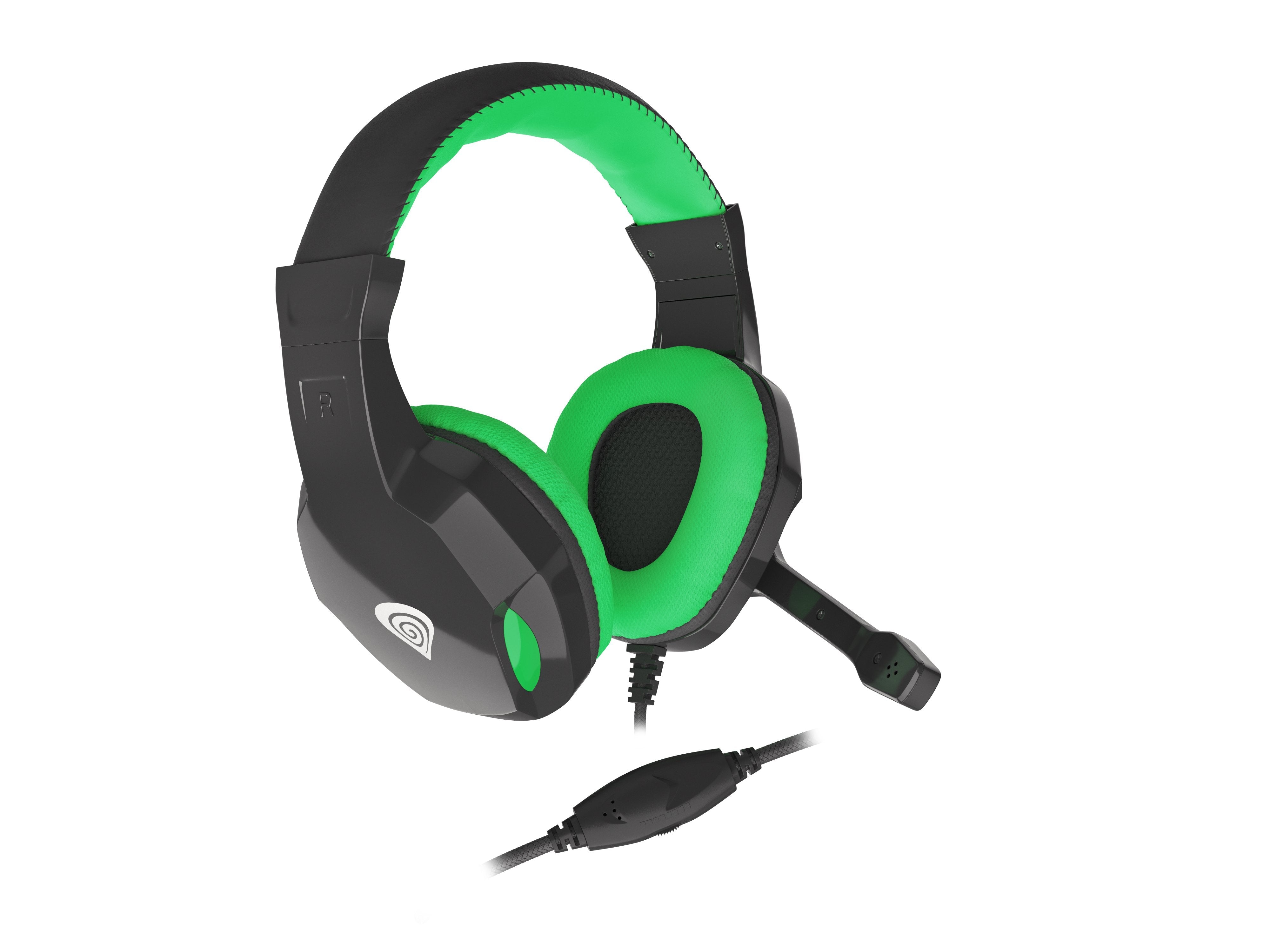 Natec Genesis Argon 100 Auriculares Diadema Negro, Verde