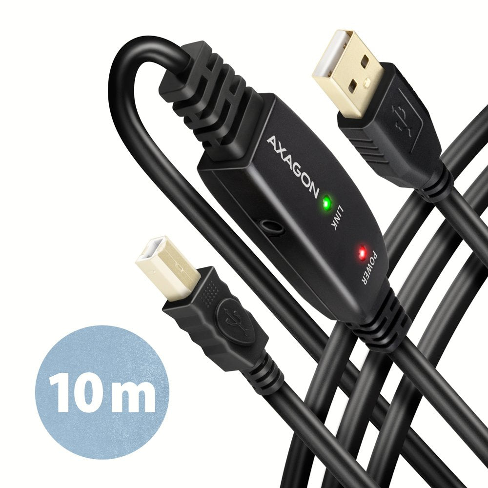 EAN 8595247907196 - Axagon ADR-210B USB 2.0 A-M -> B-M active connecting/repeater cable 10m - Kabel - Digital/Daten cable USB imagen 1