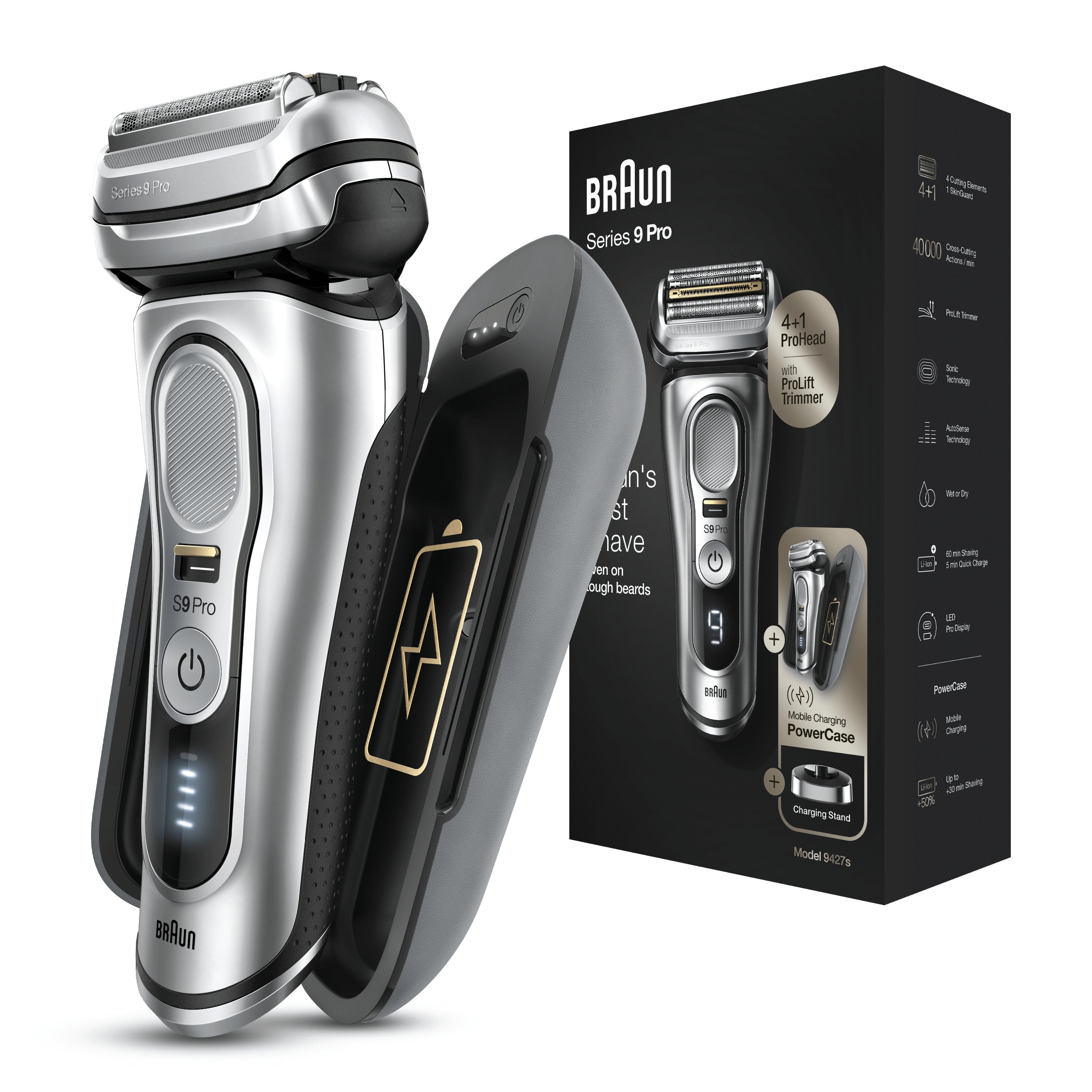 EAN 4210201372578 - Braun Series 9 Pro 81744531 afeitadora Máquina de afeitar de láminas Recortadora Plata imagen 3