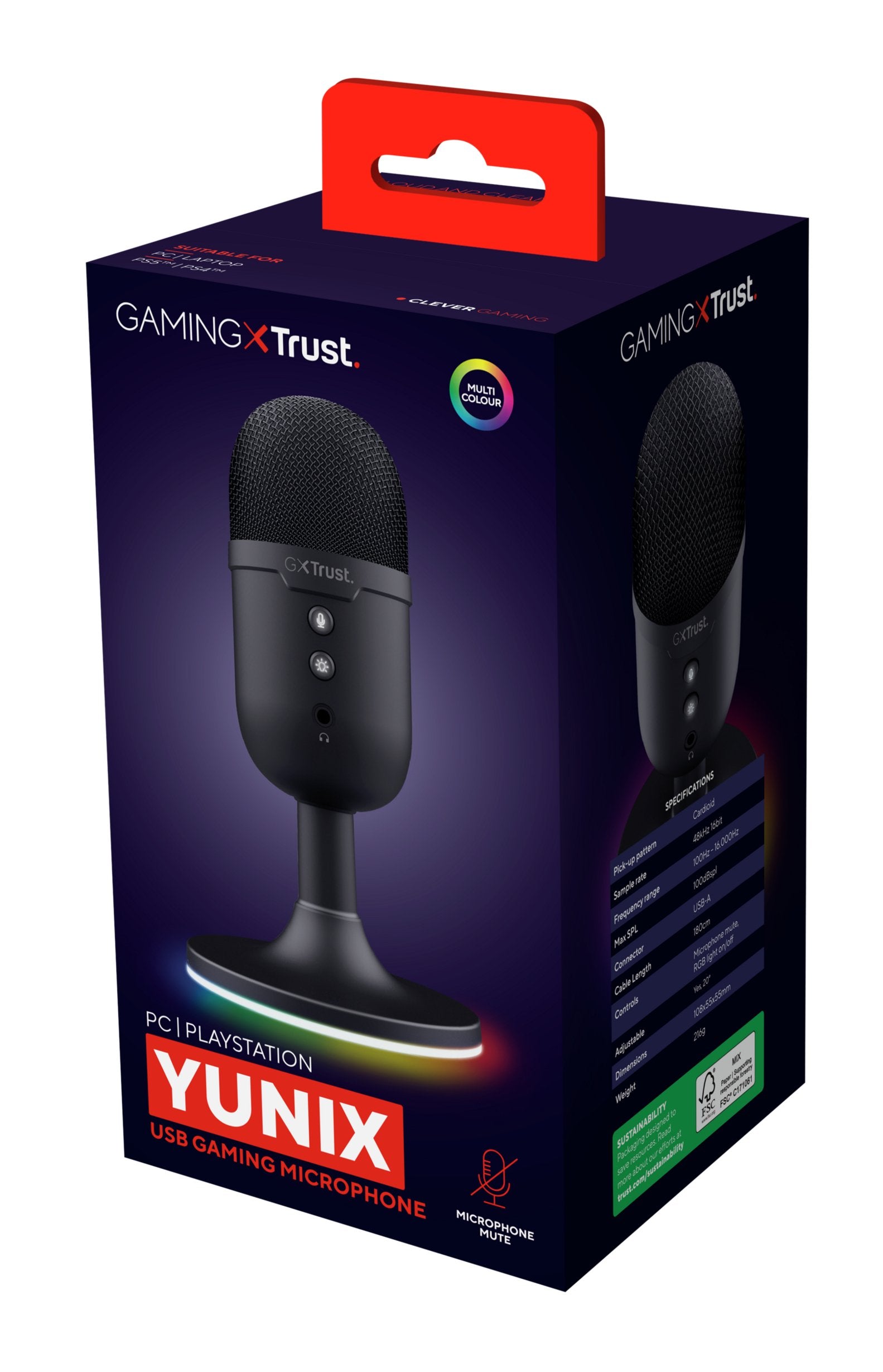 EAN 8713439253726 - Trust GXT 234P Yunix Negro Micrófono de superficie para mesa imagen 6