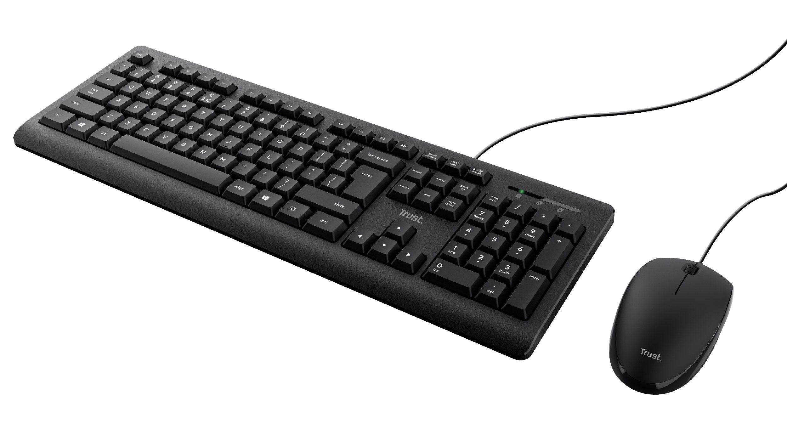 Trust Tkm-250 - Tastatur-Und-Raton-Set - De - Schwarz