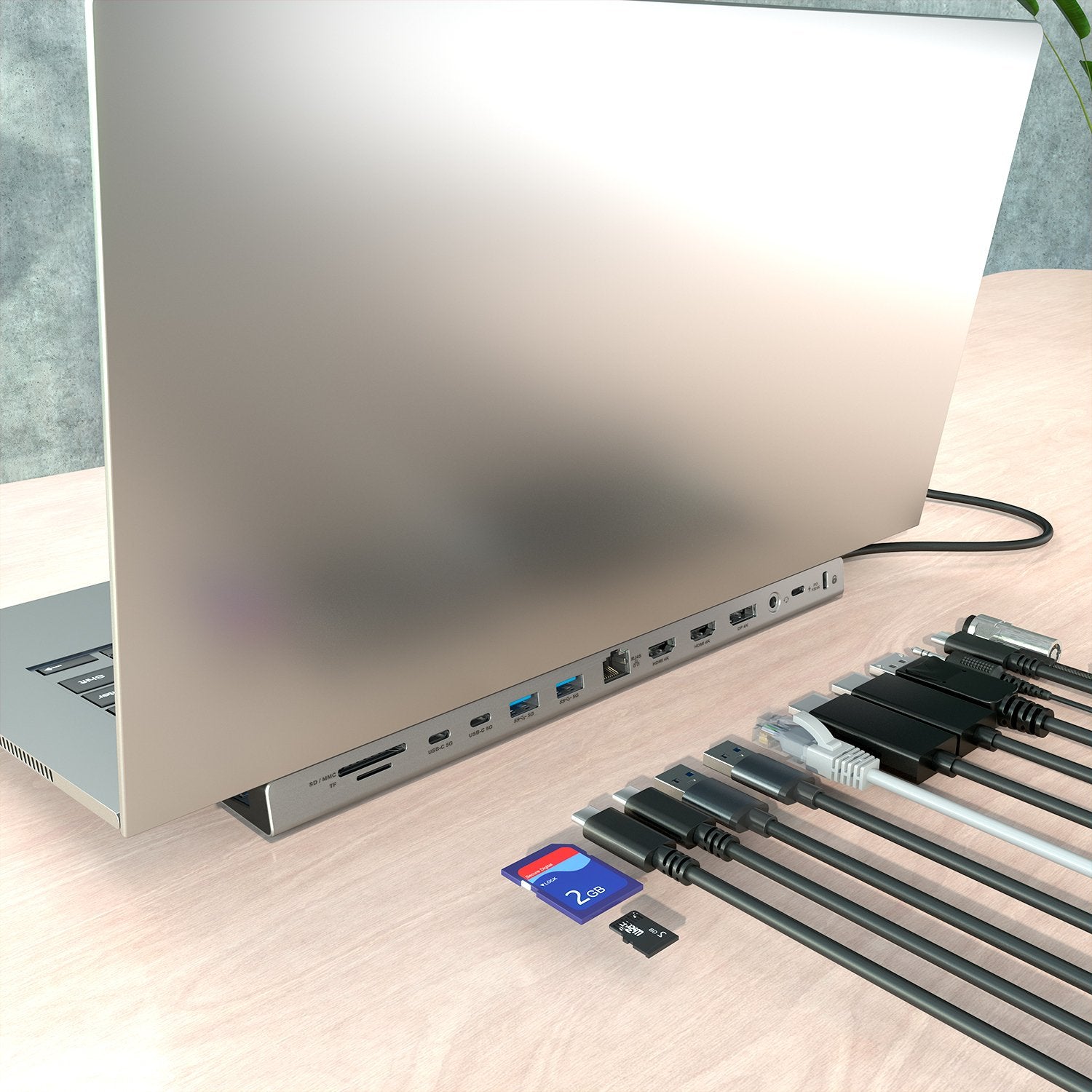 EAN 8435739904046 - AISENS ASUC-13P042-GR base para portátil y replicador de puertos Alámbrico USB 3.2 Gen 1 (3.1 Gen 1) Type imagen 6