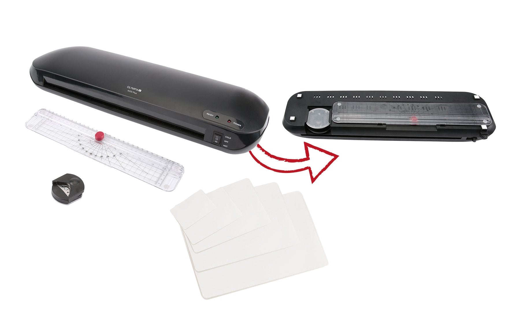 EAN 4030152031382 - Olympia 3138 laminador Plastificadora en frío/caliente 400 mm/min Negro imagen 1