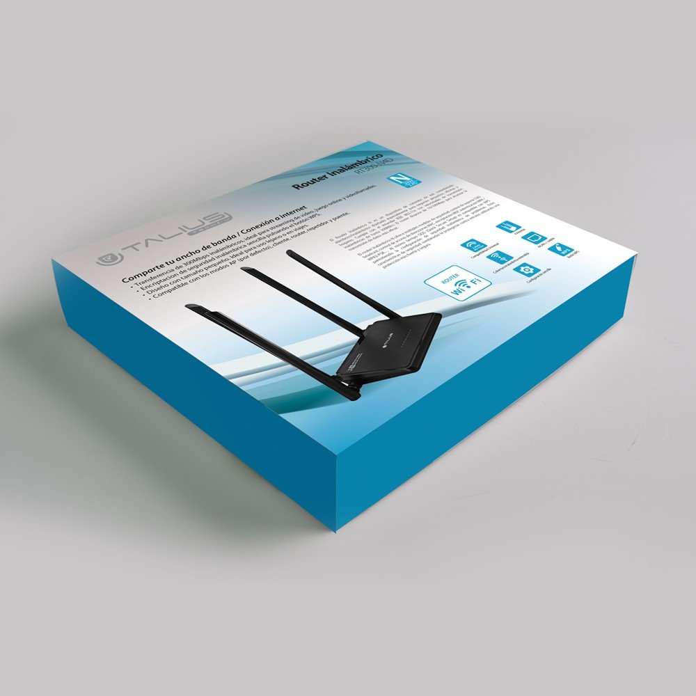 Talius Router Wireless N 300m 4 Puertos Rt-300-N4d