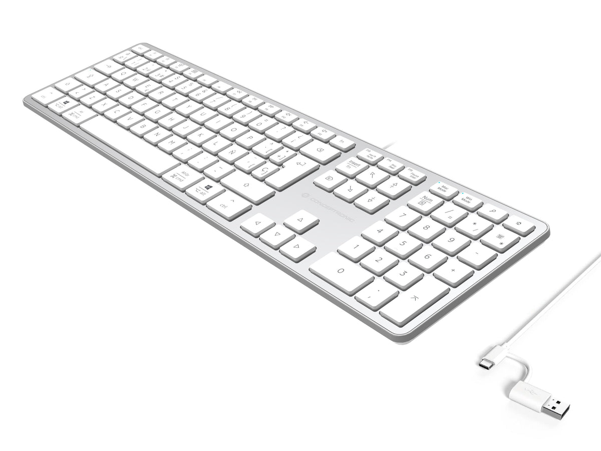 Conceptronic Usb Teclado Slim Usb-A/Usb-C Layout Es Ws