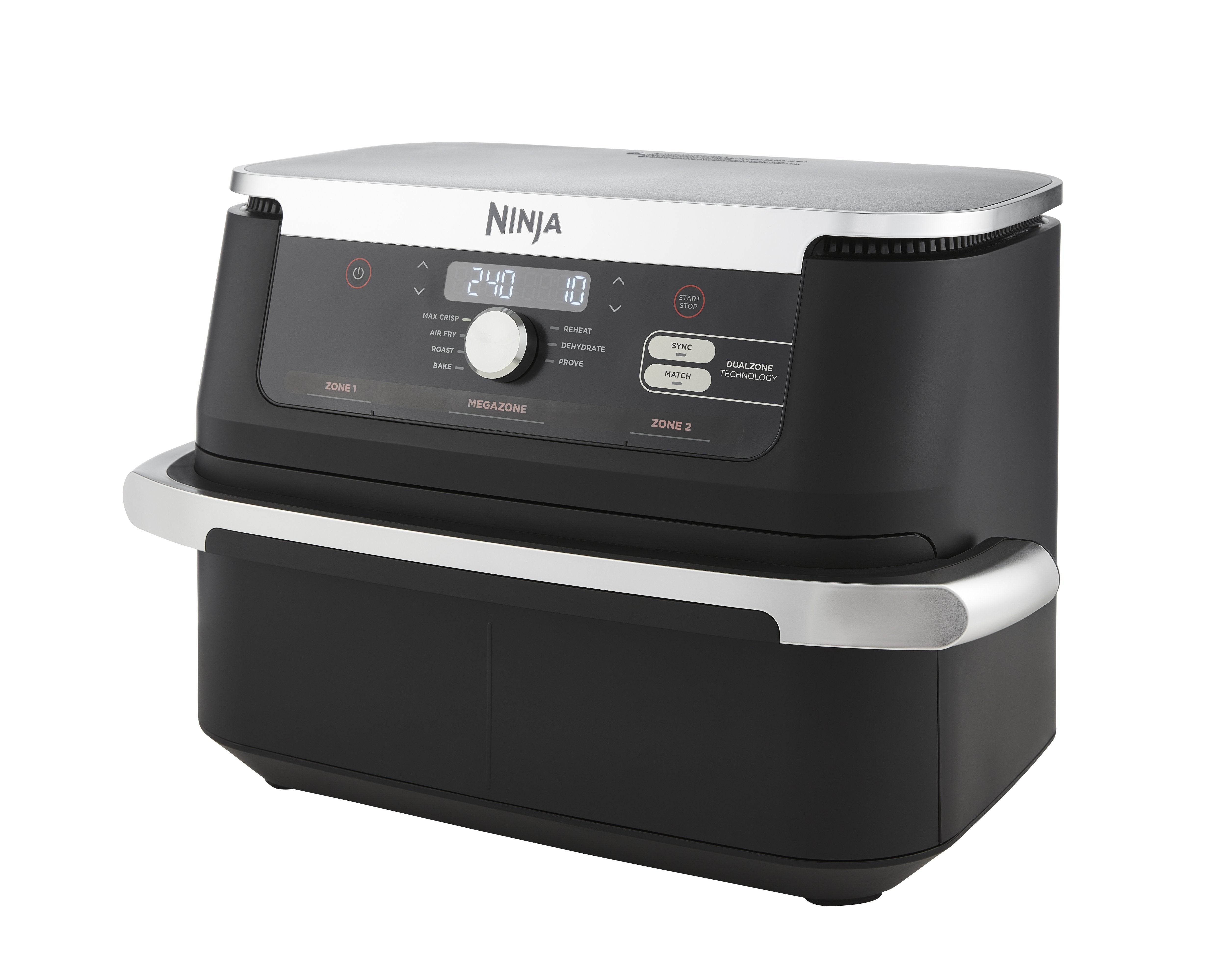 EAN 0622356270373 - Ninja AF500EU freidora Doble 10,4 L Independiente 2470 W Freidora de aire caliente Negro, Acero inoxidabl imagen 2
