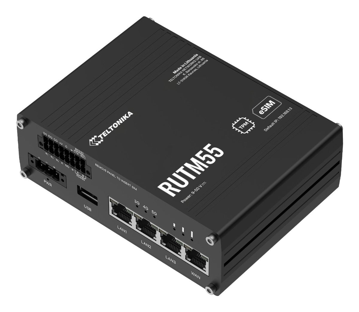 EAN 4779051844456 - Teltonika 5G industrial router with RS232/485 router inalámbrico Gigabit Ethernet Doble banda (2,4 GHz / imagen 3