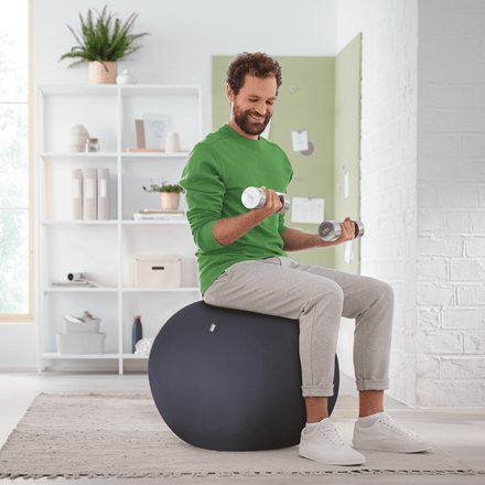 Leitz Active Sitzball 65cm Pelota De Ejercicios Gris De Tamaño Completo
